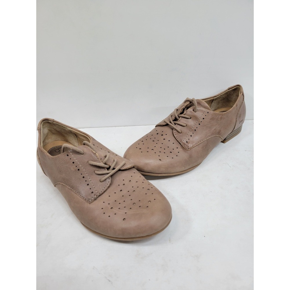 b.o.c. Boc Chesa Leather Oxford Shoes Womens Size 7M Taupe Lace Up Comfort...